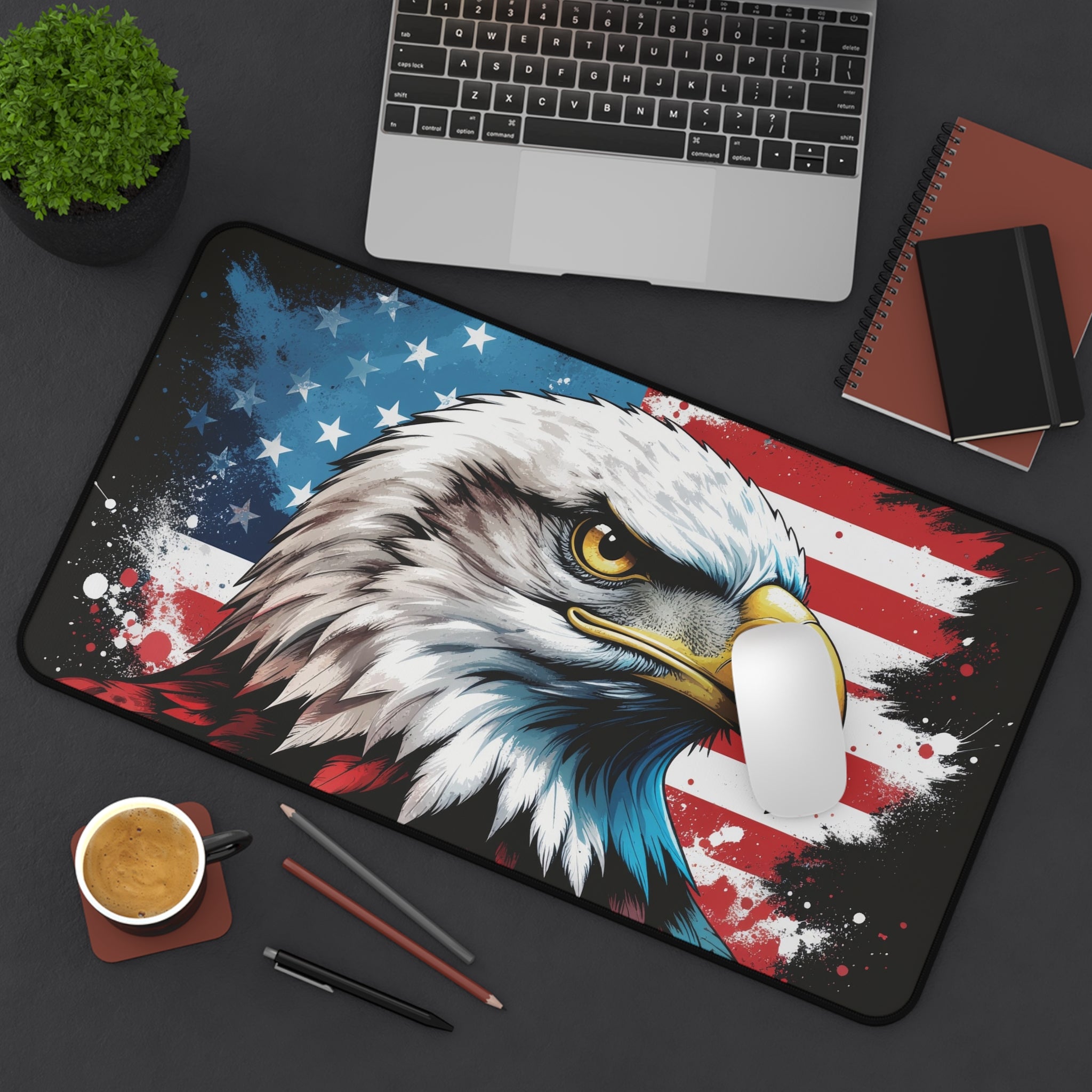 Patriotic Eagle Desk Mat - American Pride Office Decor