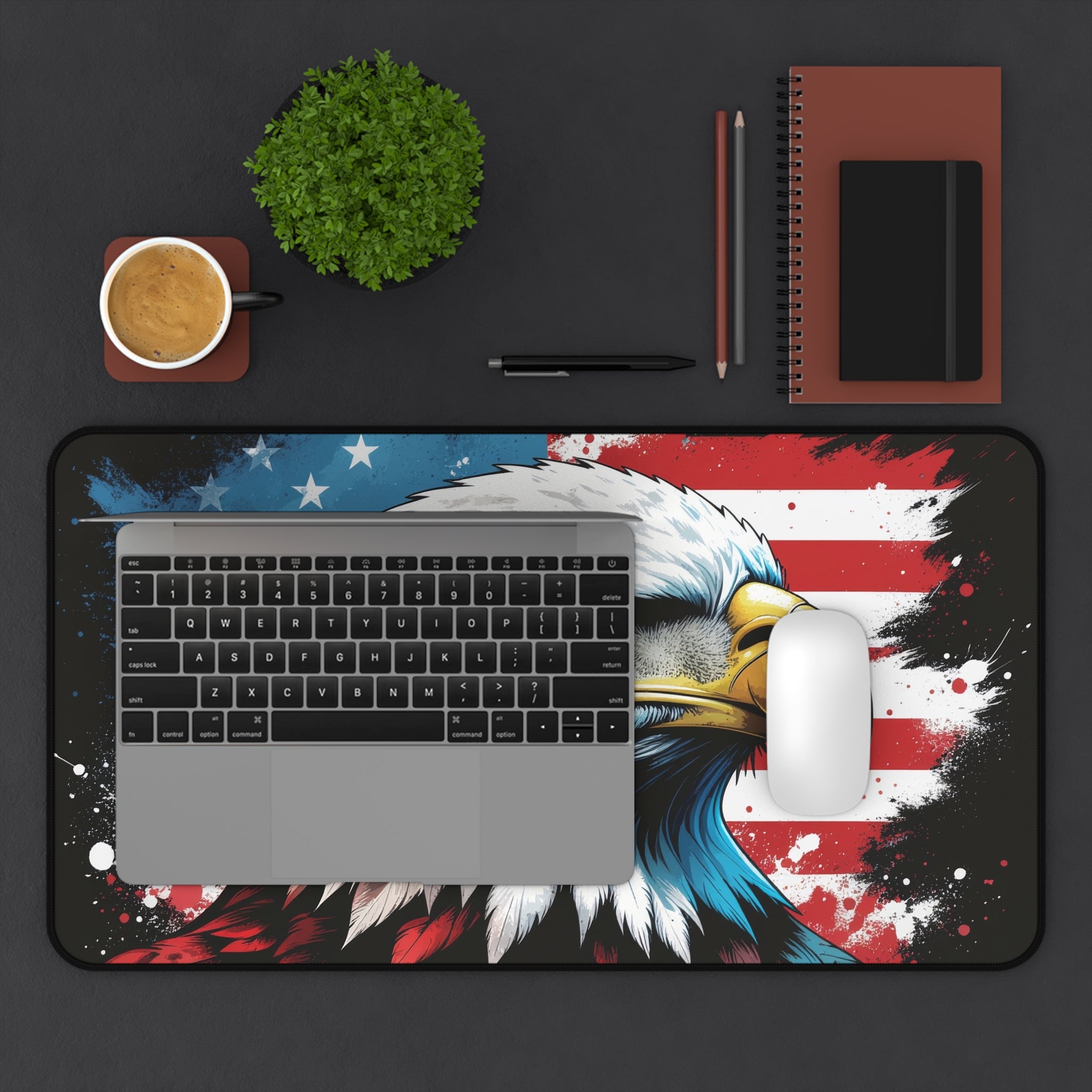 Patriotic Eagle Desk Mat - American Pride Office Decor