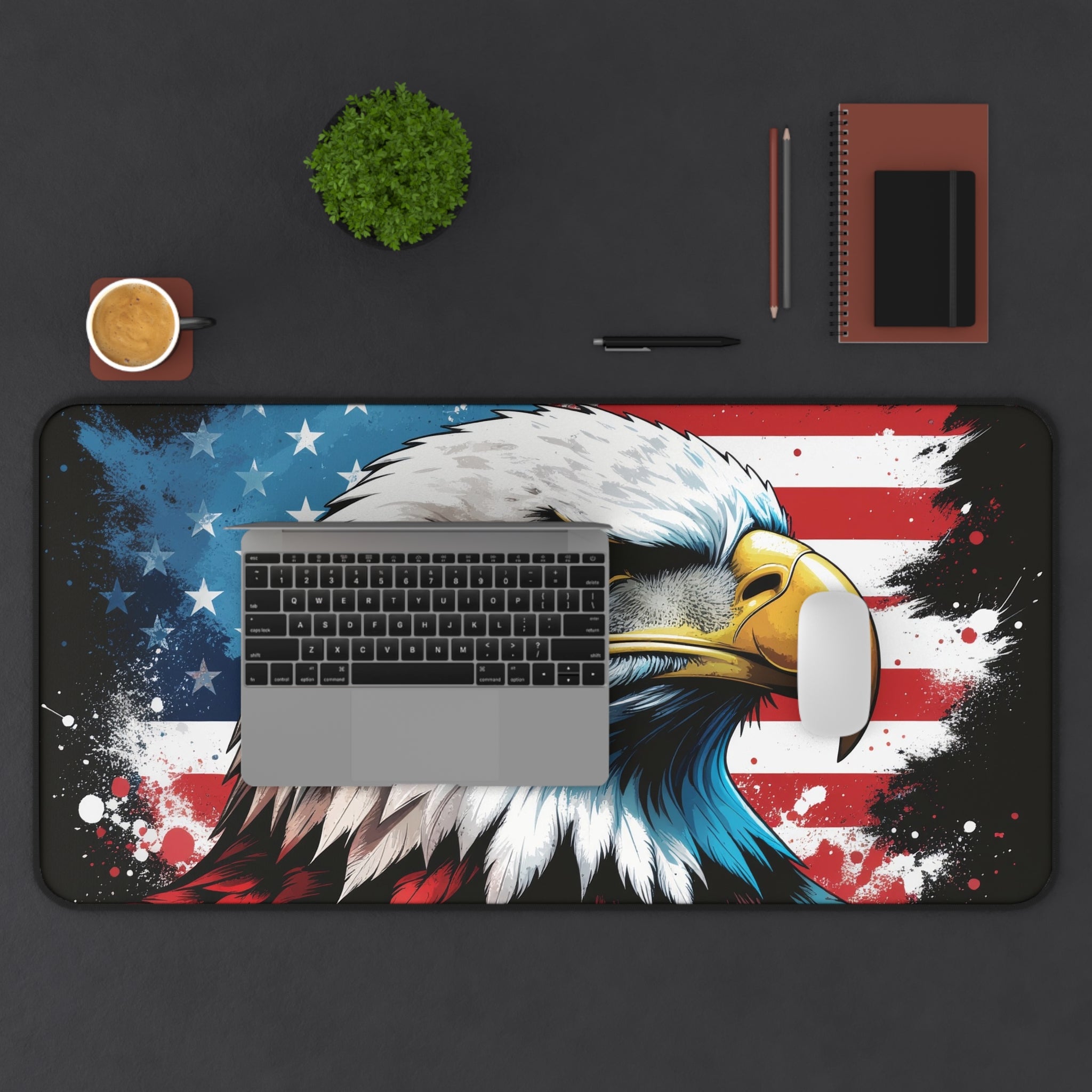 Patriotic Eagle Desk Mat - American Pride Office Decor
