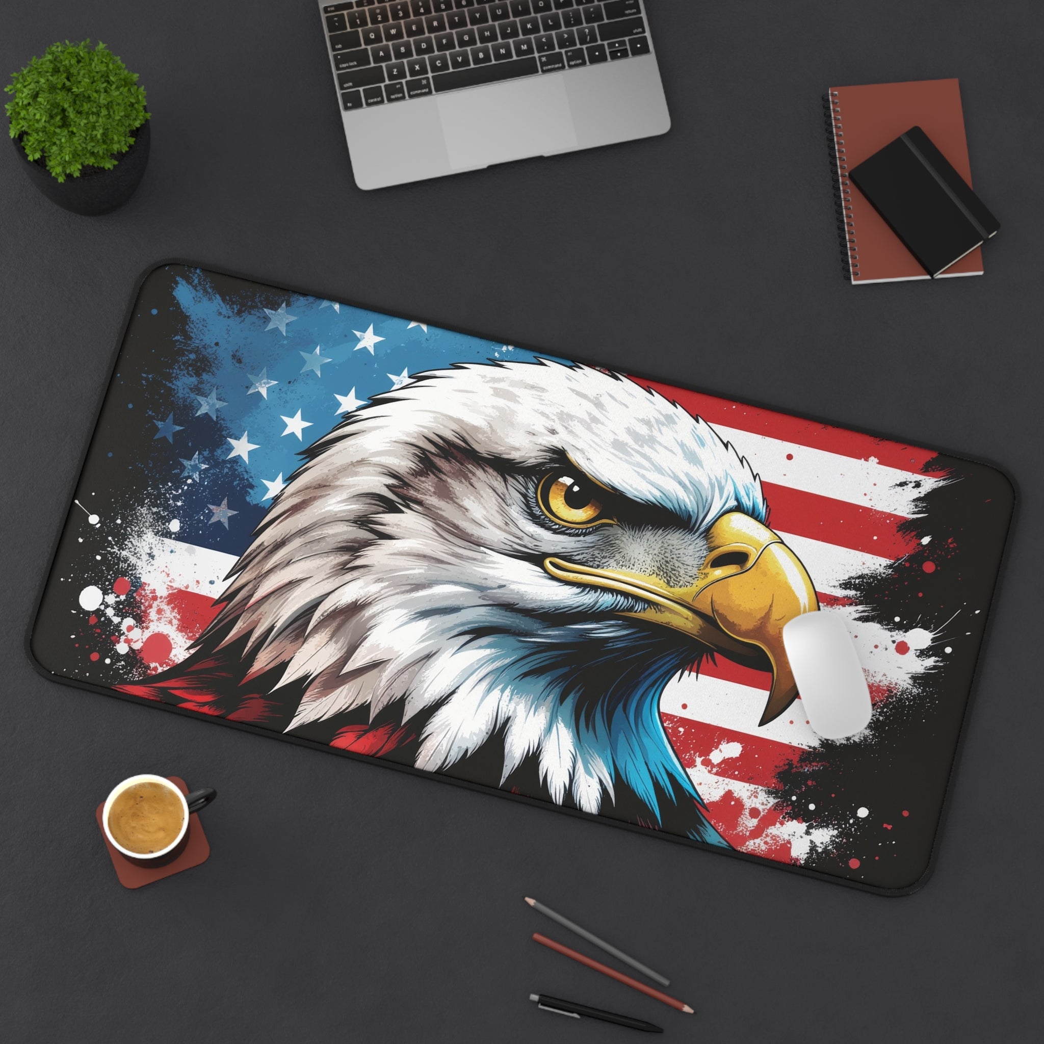 Patriotic Eagle Desk Mat - American Pride Office Decor
