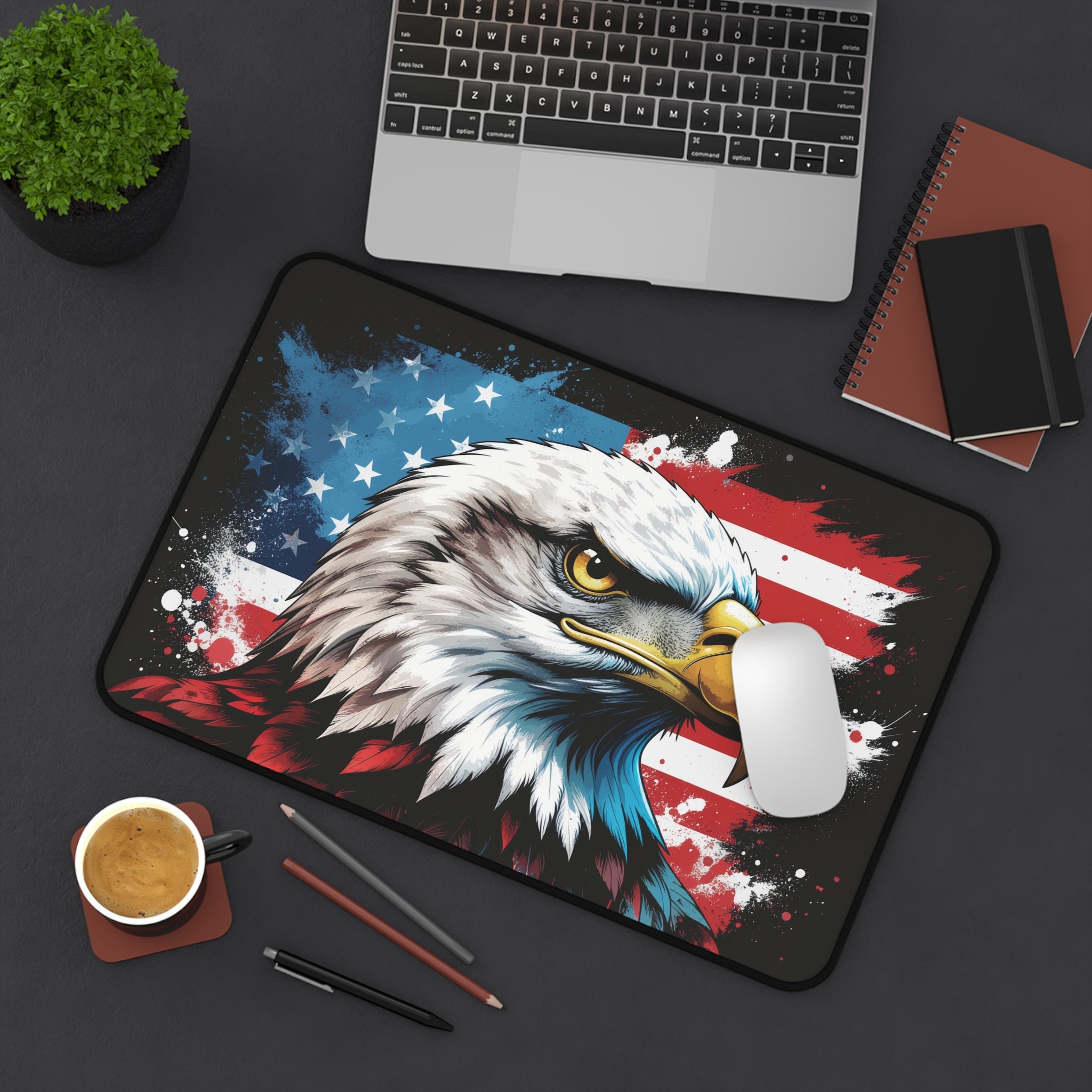 Patriotic Eagle Desk Mat - American Pride Office Decor