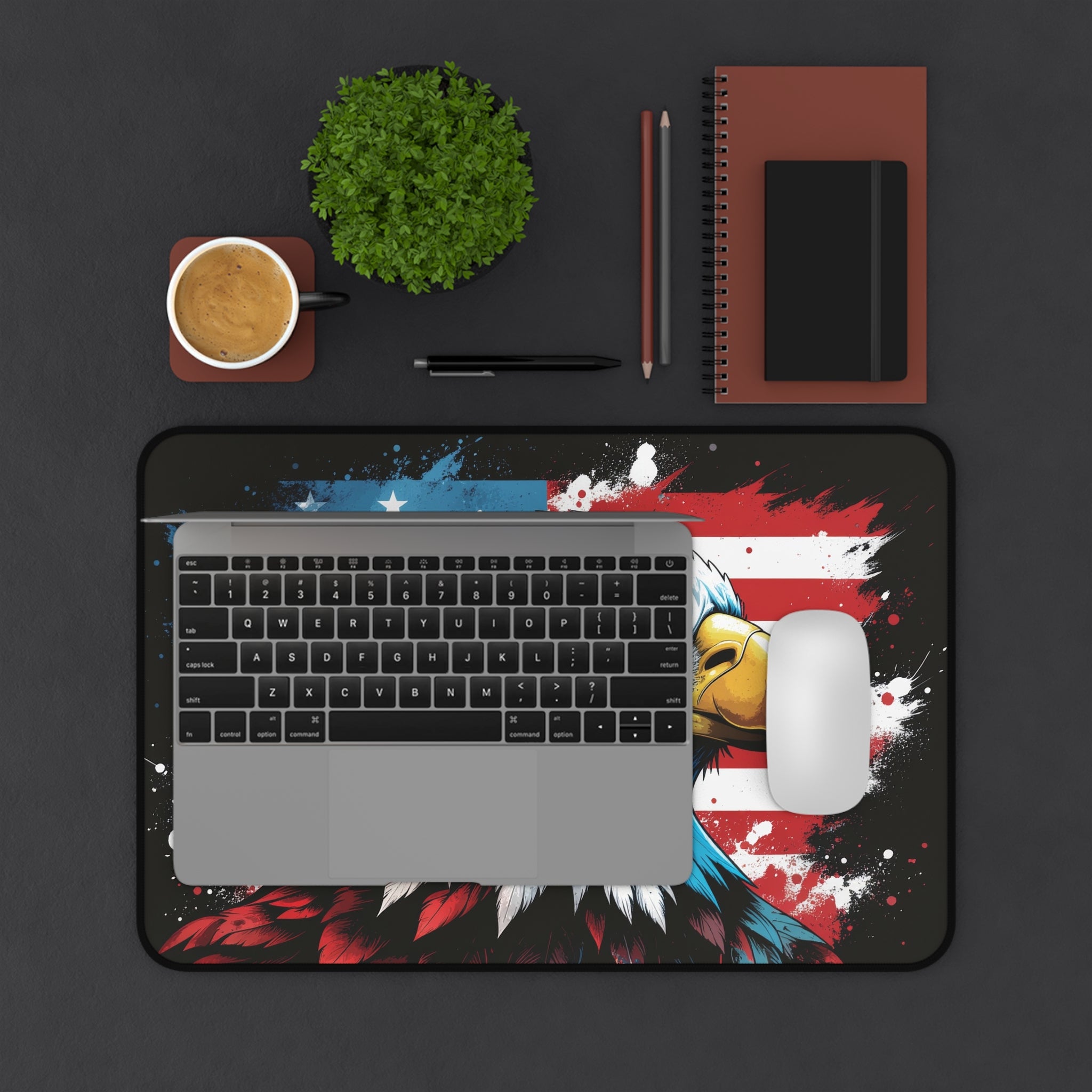 Patriotic Eagle Desk Mat - American Pride Office Decor